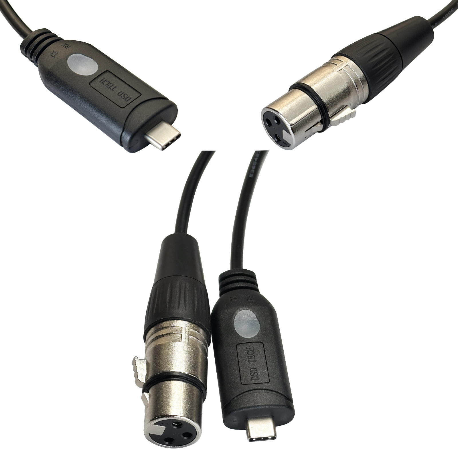 SH-RS09C USB-C to DMX512 Adapter Cable with FTDI Chip Support Freestyler QLC and Pi Open Lighting(1.8M/5.9FT)
