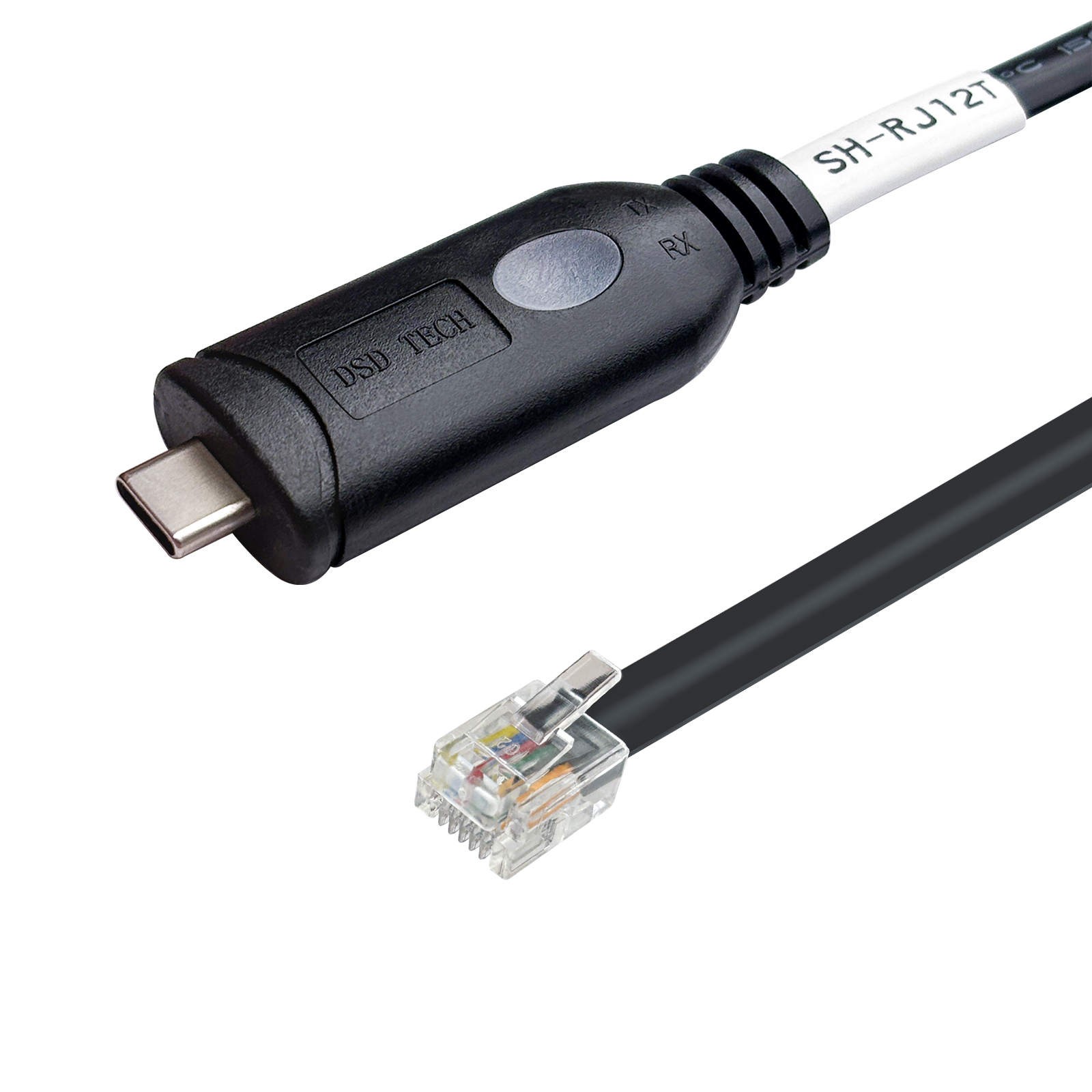SH-RJ12T USB C to RJ12 6P4C RS232 Serial Cable(1.8M/5.9FT)