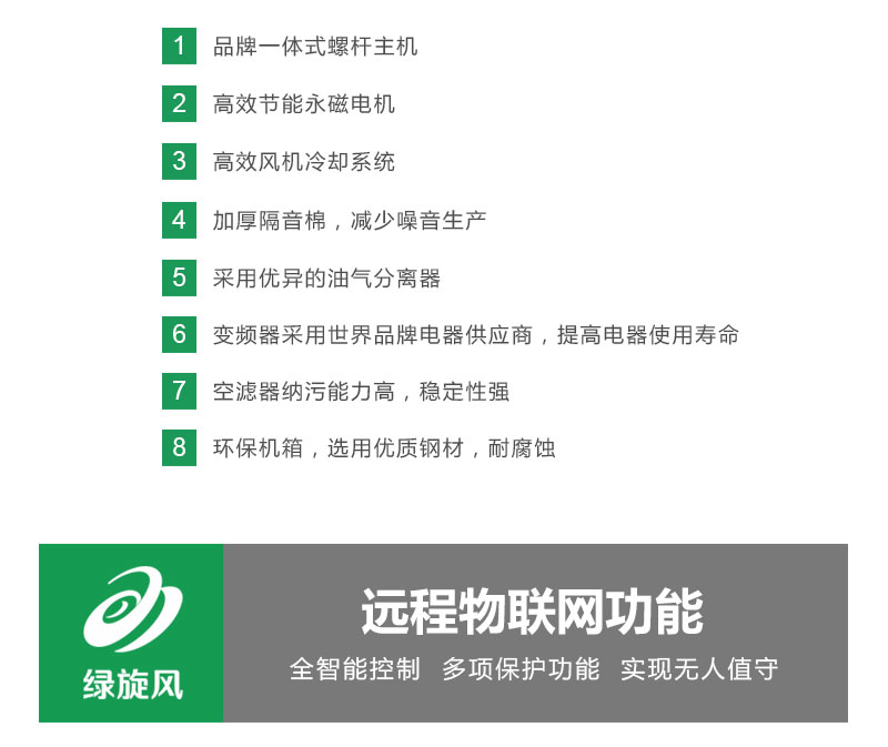 聚才空压机的特点