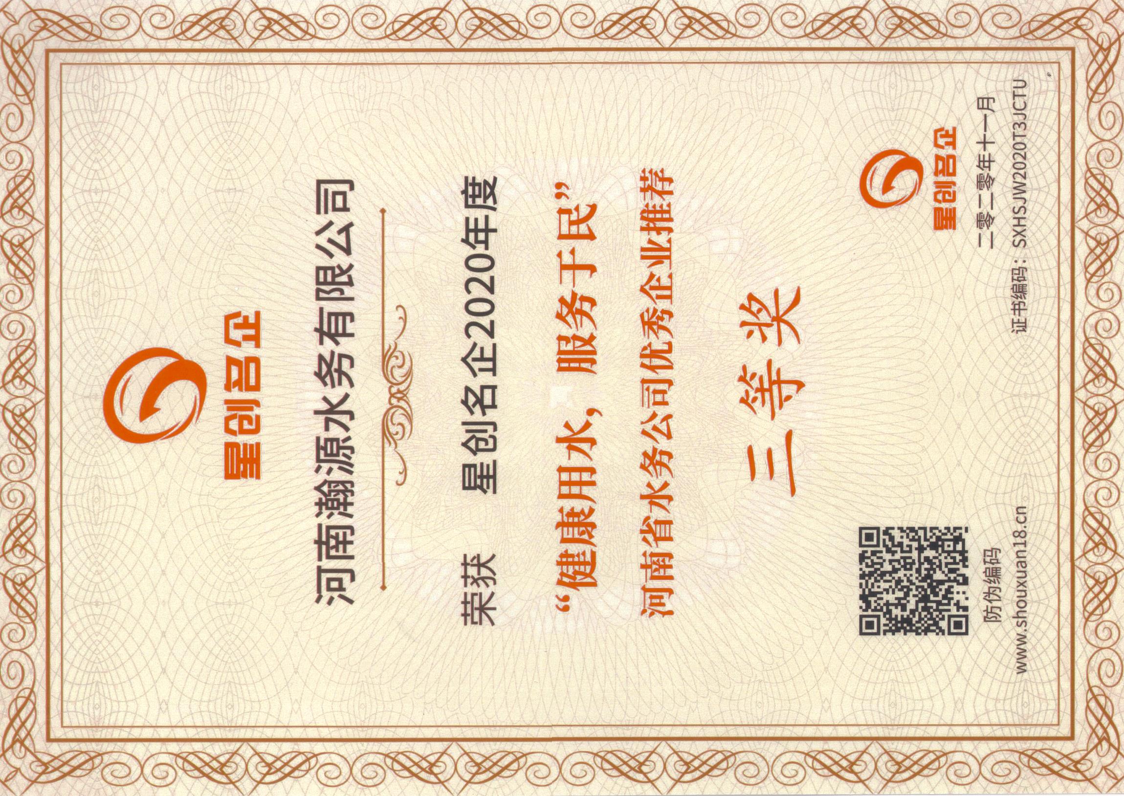 0025  2020年度荣誉证书 