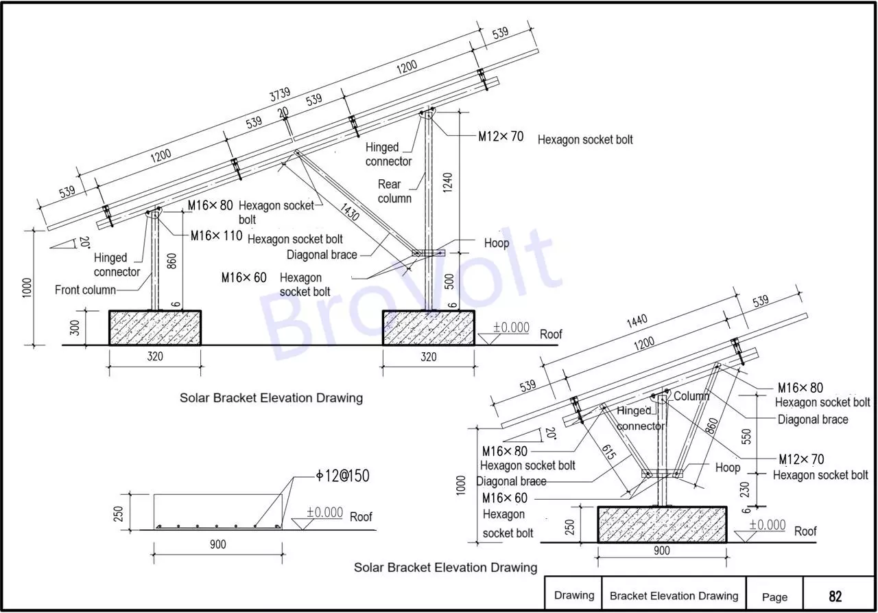 Solar bracket Elevation 