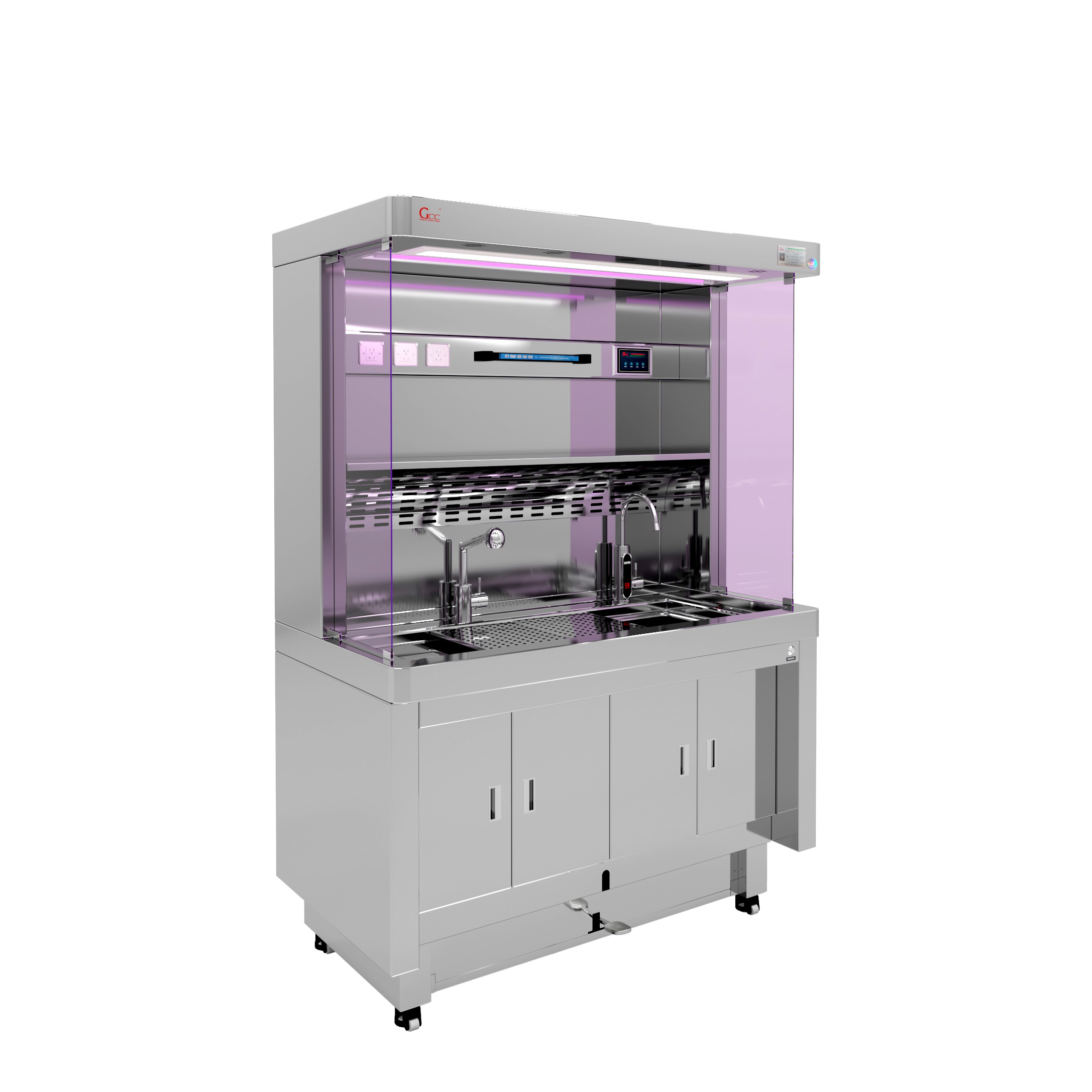 取材臺升降款 - 腳踏測噴淋 - 渲染圖3_20251023_17612044757475670