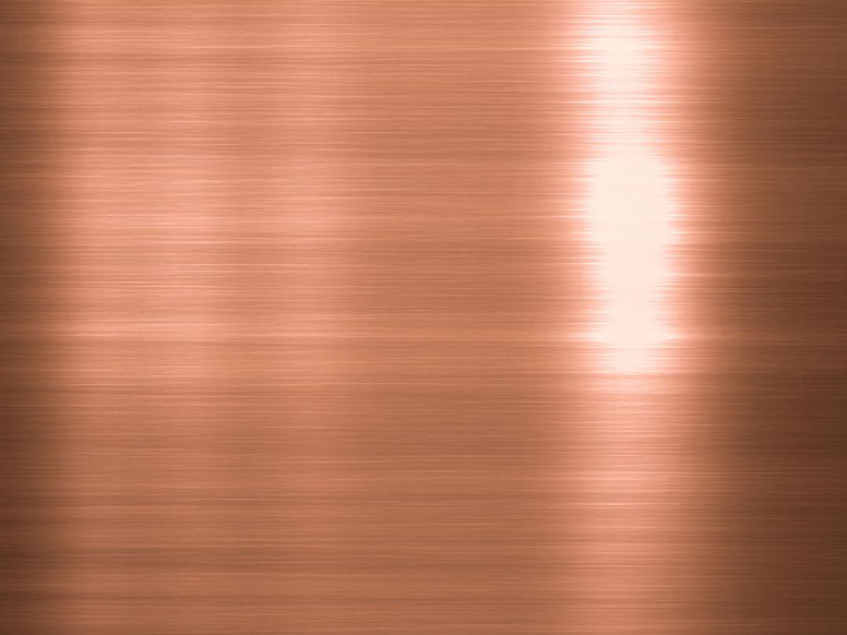 Brushed red copper plates