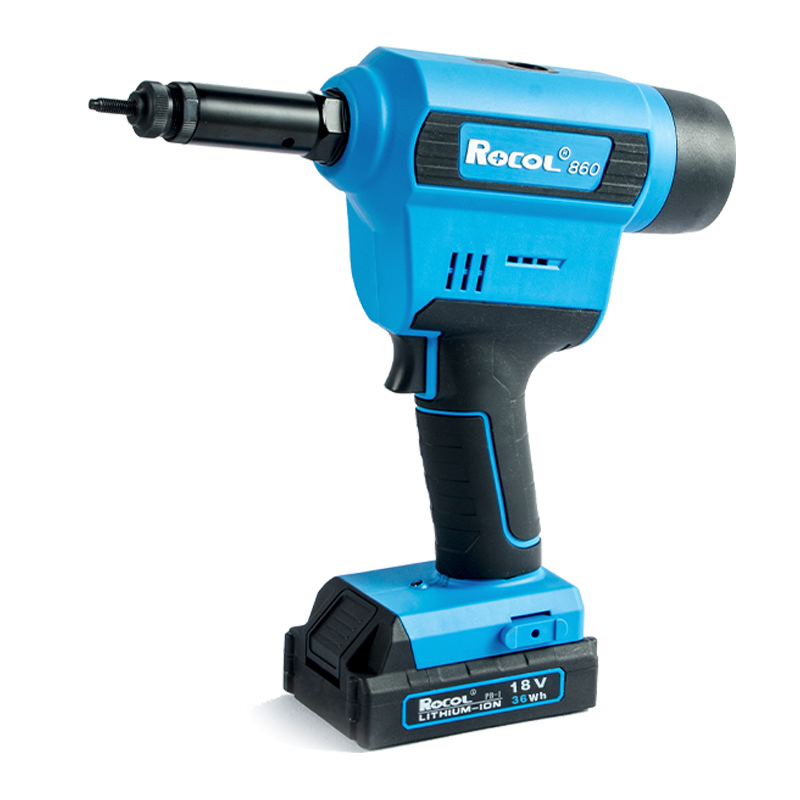 ROCOL 罗哥锂电铆螺母枪 RL-860 工业拉钉枪电动螺母铆接枪 工厂正品（收纳盒双电版）