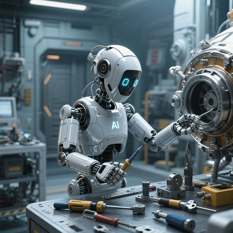 Aircraft maintenance robot