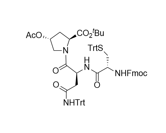 tert-butyl (2S,4R)-1-(N2-(N-(((9H-fluoren-9-yl)methoxy)carbonyl)-S-trityl-L-cysteinyl)-N4-trityl-L-asparaginyl)-4-acetoxypyrrolidine-2-carboxylate