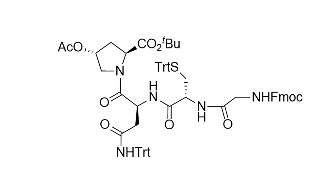 tert-butyl (2S,4R)-1-(N2-(N-((((9H-fluoren-9-yl)methoxy)carbonyl)glycyl)-S-trityl-L-cysteinyl)-N4-trityl-L-asparaginyl)-4-acetoxypyrrolidine-2-carboxylate