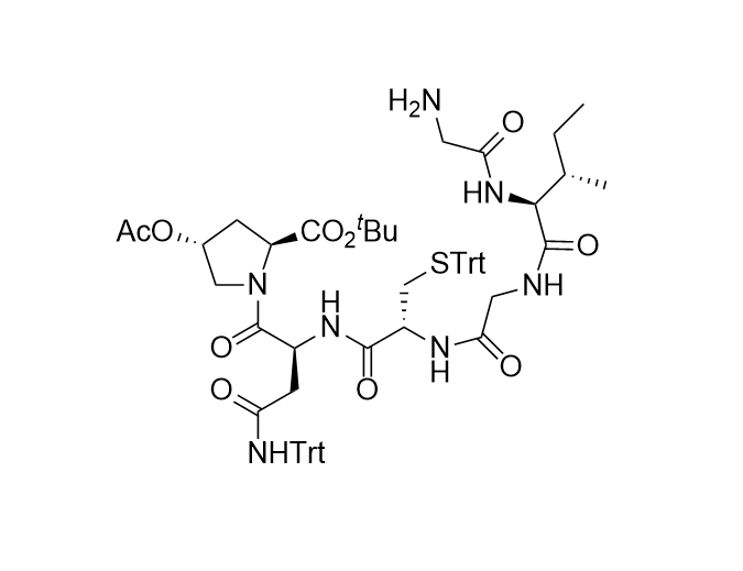tert-butyl (2S,4R)-4-acetoxy-1-(N2-(N-glycyl-L-isoleucylglycyl-S-trityl-L-cysteinyl)-N4-trityl-L-asparaginyl)pyrrolidine-2-carboxylate