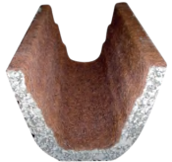 The U-shaped ditch covers the palm layer and can be greened.