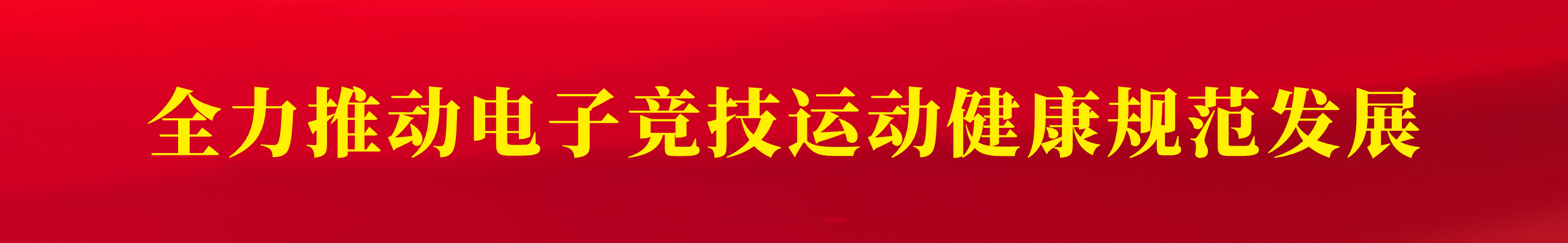 全力推动电子竞技运动健康规范发展