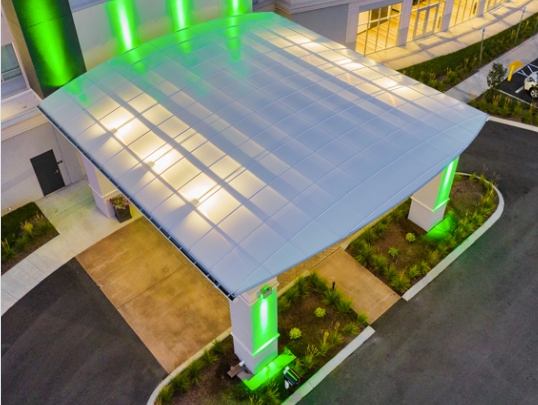 Translucent Curved Awnings