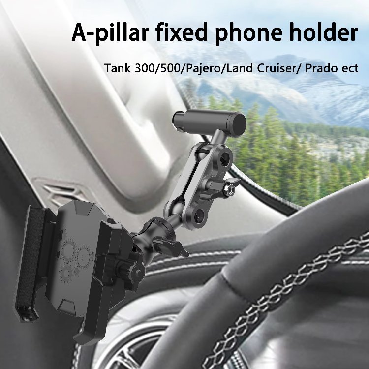 Alloy A-Pillar Phone Holder