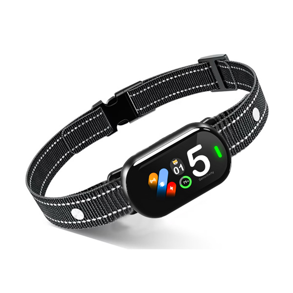 2025亚马逊新品智能彩屏止吠器多功能自动训犬防狗叫电击训狗止吠项圈