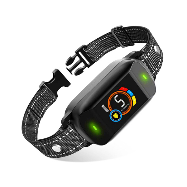 亚马逊新款充电防水电子项圈电击振动自动防狗叫止吠器训狗项圈