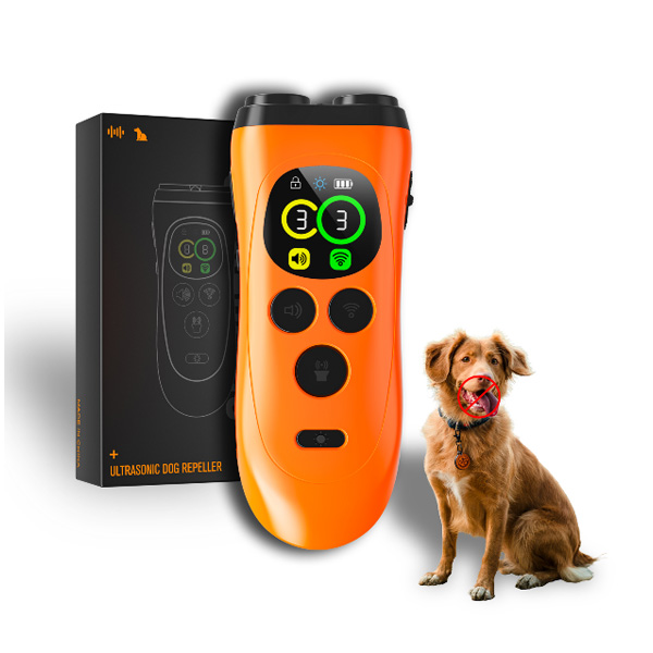 2025新款跨境三头超声波驱狗器止吠器便携式训狗器带灯驱狗器驱狗神器