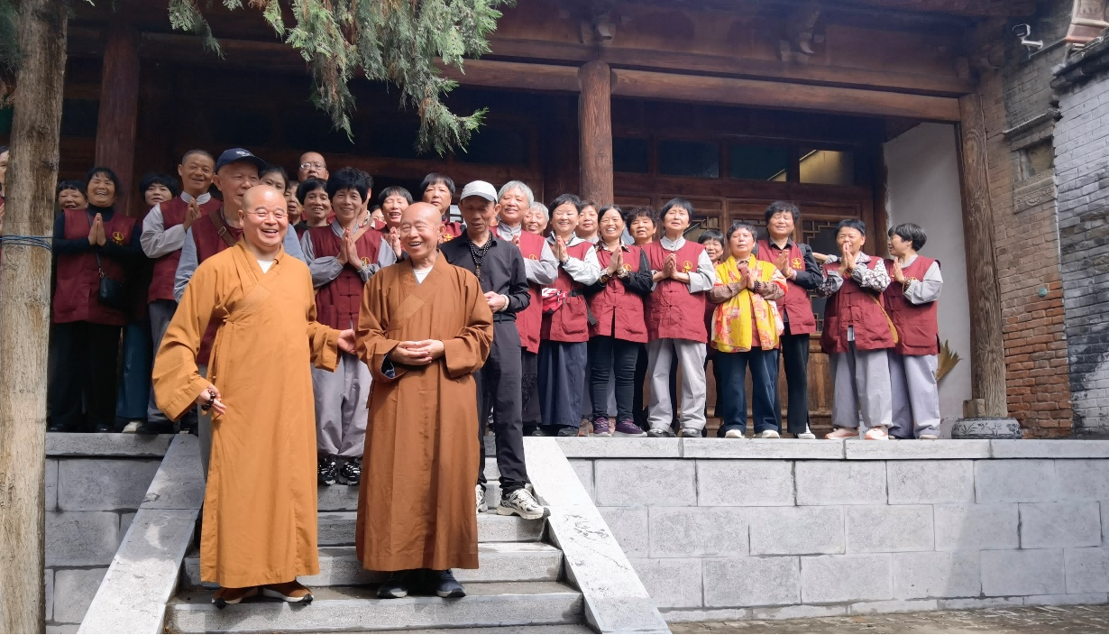 福慧寺参访团抵达吕梁慧达寺，宣一大和尚开示净土往生要旨