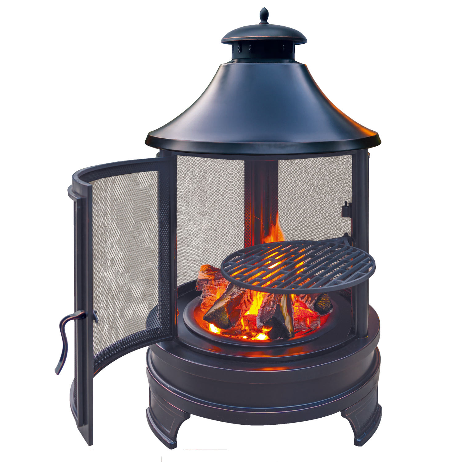 Multi-Functional Heating & BBQ grill fire pit