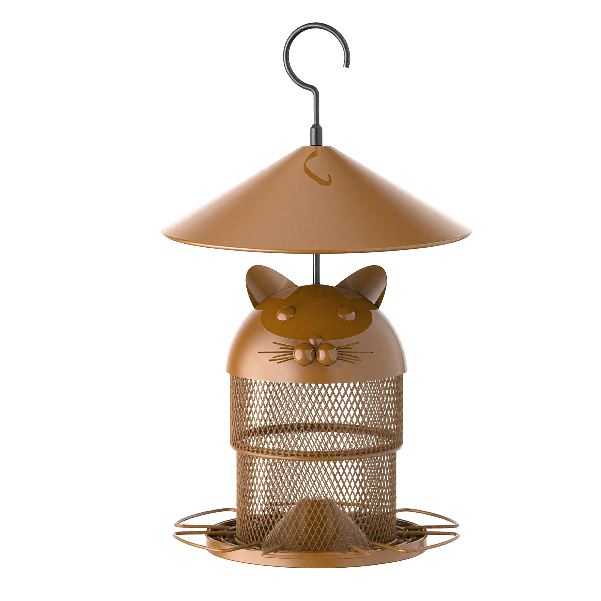2 tyer Foldable squirrel proof cute cat nyjer bird feeder