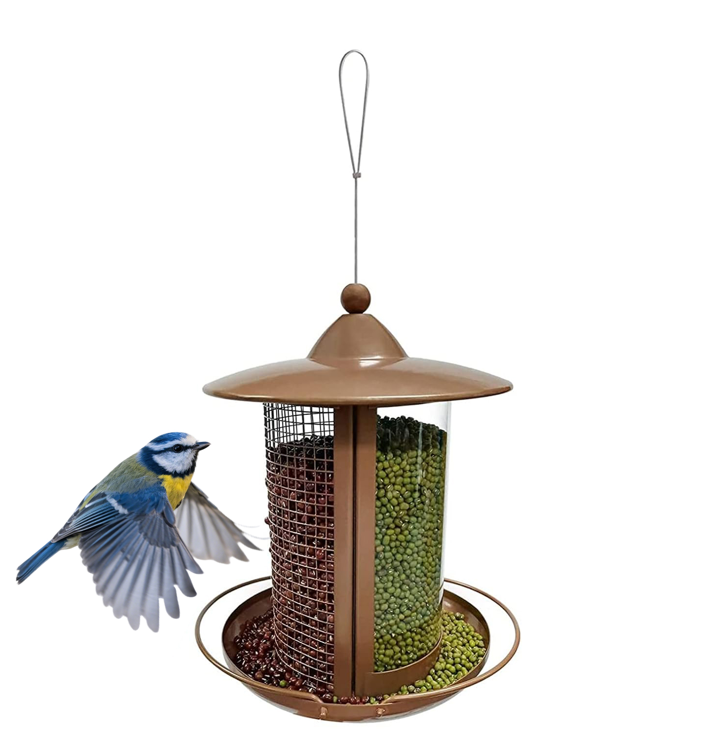 Dual-Compartment Bird Feeder – 2.8lbs Weatherproof Design