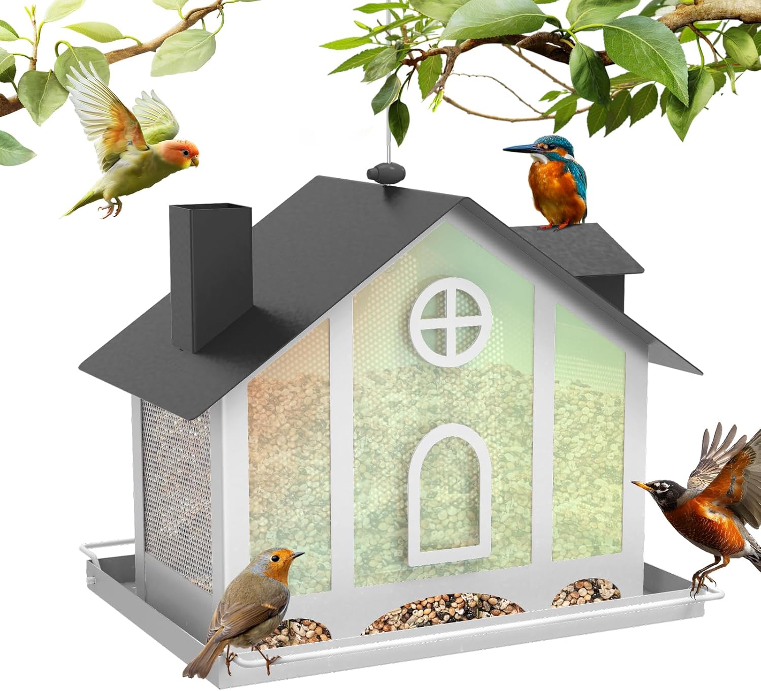 Metal Frame House Bird Feeder – 5lbs
