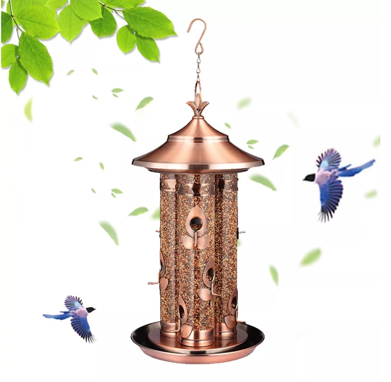 Three tube large capacity wild bird feeder