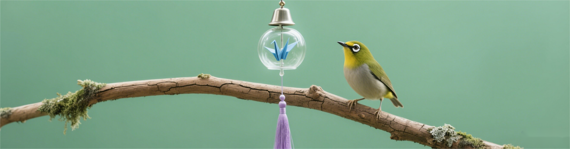 wind chime and bird