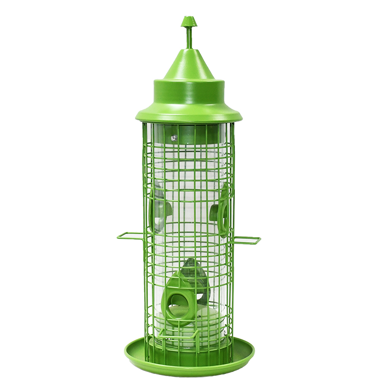 2.2LBs Metal Bird Feeder – 360° Squirrel-Proof View