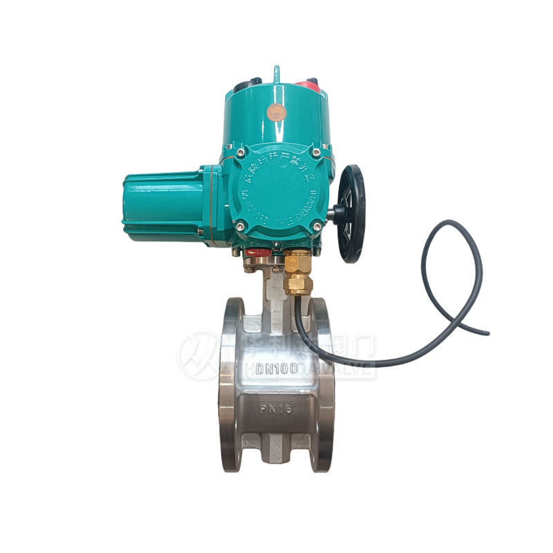 Electric flanged butterfly valve