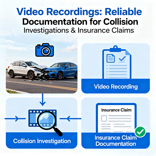 Video recordings provide reliable documentation for collision investigations and insurance claims.
