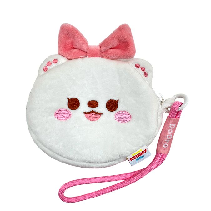 Moe Bear Plush Coin Purse -white
