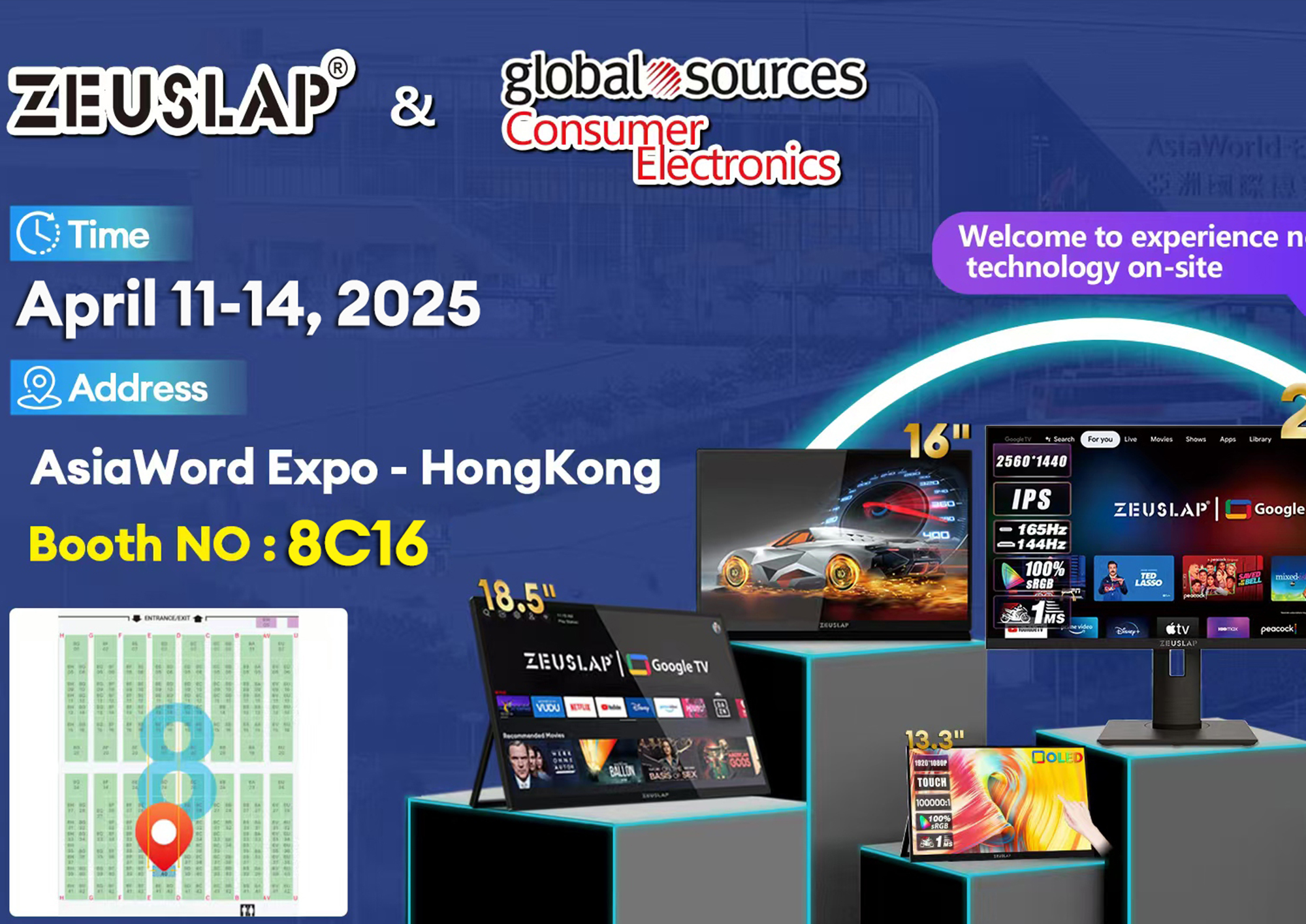 Zeus Electronics-Global Sources April 11 - 14, 2025 Hong Kong Consumer Electronics Show