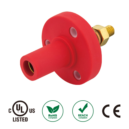 (CUL certification) K-LOK U.S. standard single core 150A small power connector red bolt type female socket