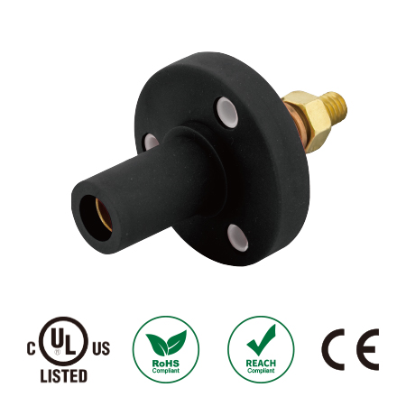 (CUL certification) K-LOK U.S. standard single core 150A small power connector black bolt type female socket