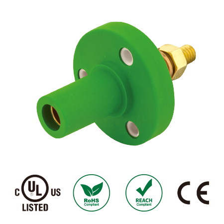 (CUL certification) K-LOK U.S. standard single core 150A small power connector green bolt type female socket