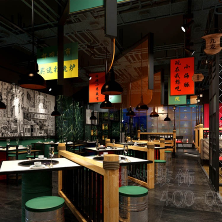 杭州餐饮装修设计公司,杭州烤肉店装修设计,杭州烤肉店装修装饰图,杭州韩式烤肉店创意装修设计效果,杭州专业餐饮店装修公司