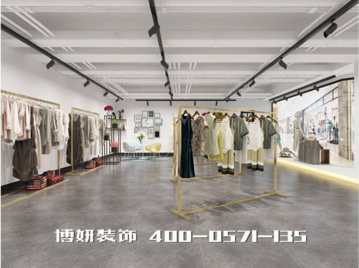 杭州服装店装修设计,杭州小型服装店装修,杭州服装店面装修公司,私人服装店装修,