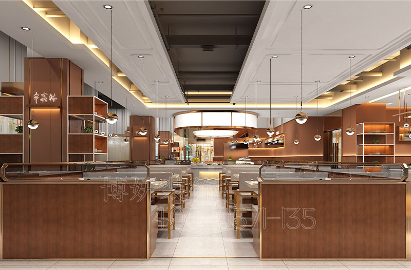杭州自助餐厅装修设计案例|牛其林
