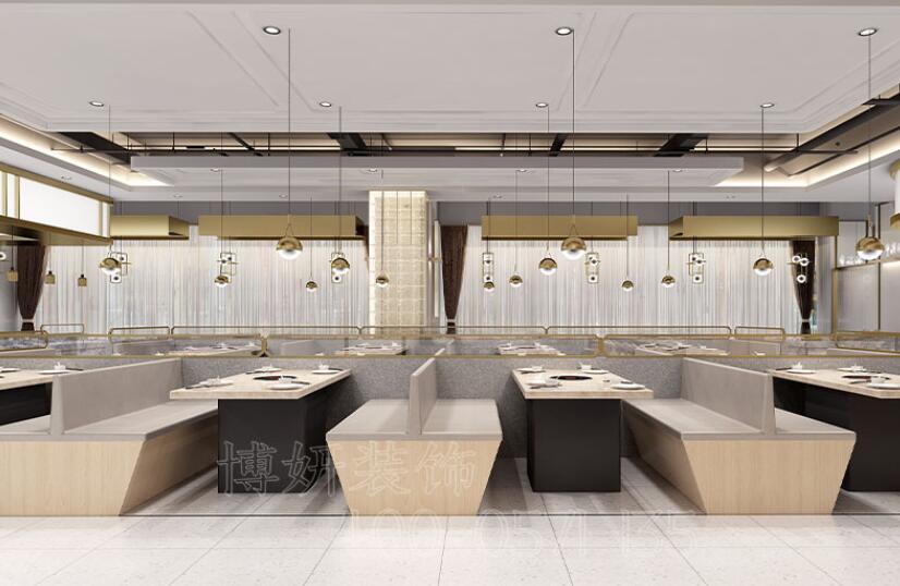 杭州自助餐厅装修设计，自助餐厅装修效果图，专业餐饮空间纯设计公司，海鲜自助餐厅装修案例