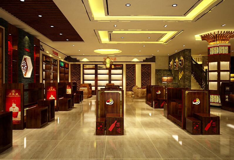 杭州名烟名酒批发店装修设计,专业名烟名酒批发商装修案例,批发商装修效果图,杭州知名的工装公司