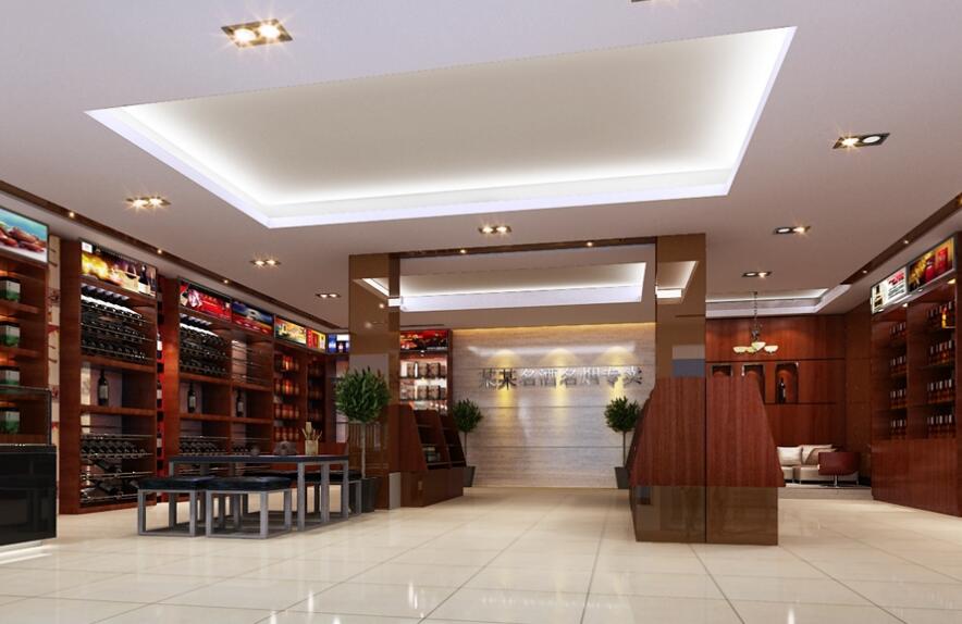 杭州名烟名酒批发店装修设计,专业名烟名酒批发商装修案例,批发商装修效果图,杭州知名的工装公司