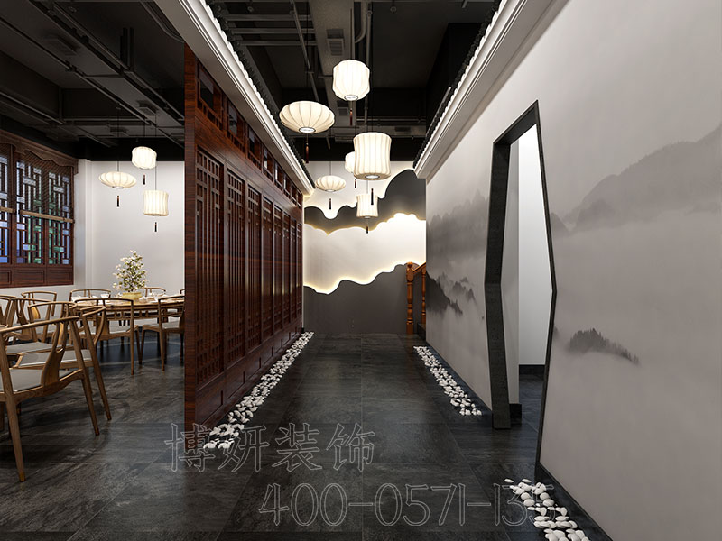 杭州中式餐饮店装修设计,专业中式餐饮店装修效果图,杭州餐饮店装修公司