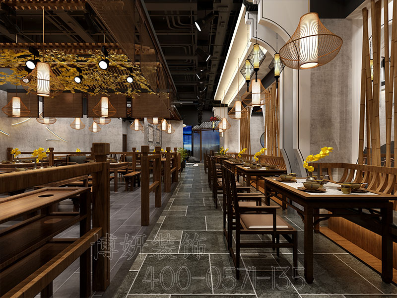 杭州中式餐厅装修,杭州餐厅装修,杭州工装软装设计公司,杭州装修公司,中式餐厅装修设计