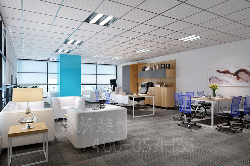 杭州智能电子科技公司办公室装修设计案例