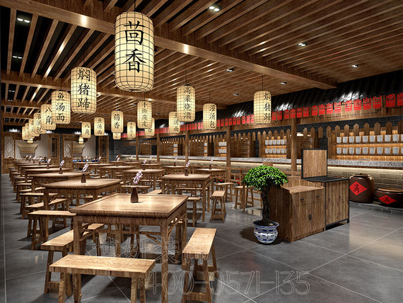 杭州文一西路餐饮店装修设计-专业餐饮店案例