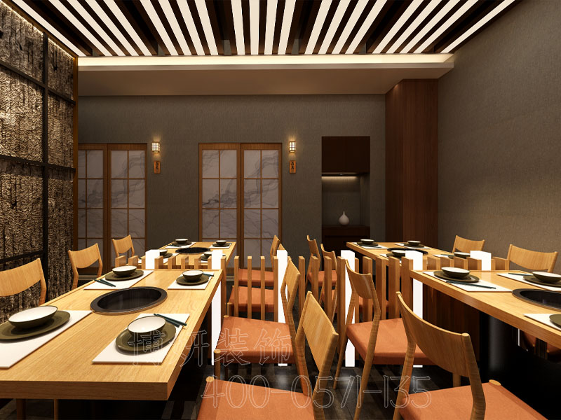 杭州純日式料理餐廳設計裝修-專業日式料理效果案例