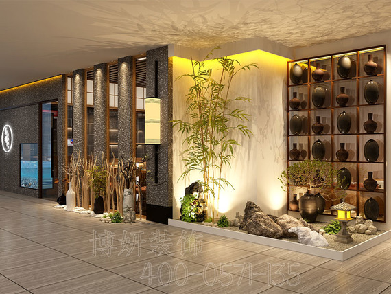 杭州纯日式料理餐厅设计装修-专业日式料理效果案例