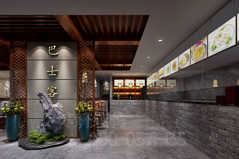 杭州巴士客中餐厅装修设计-专业中餐厅装修案例