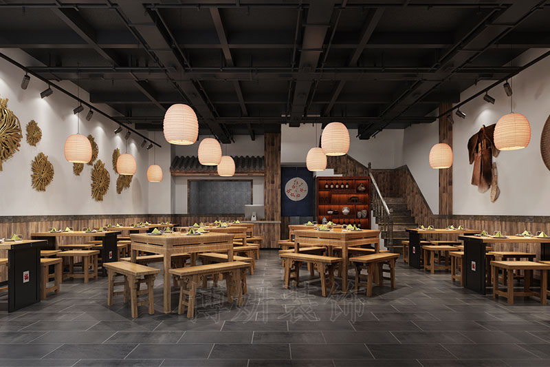 杭州专业中式特色菜餐厅装修设计-案例效果图
