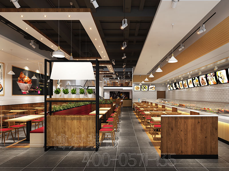 200平方中式快餐店装修设计案例
