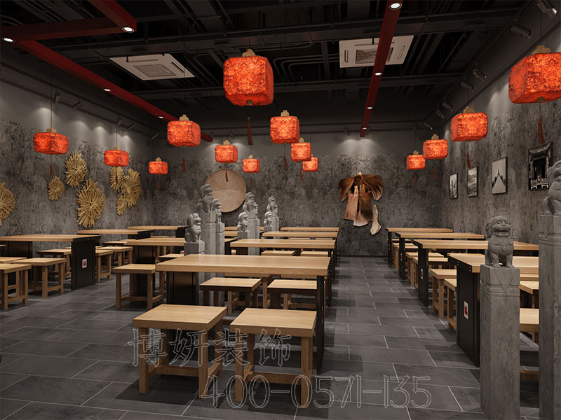 火车东站麻辣香锅店装修设计案例